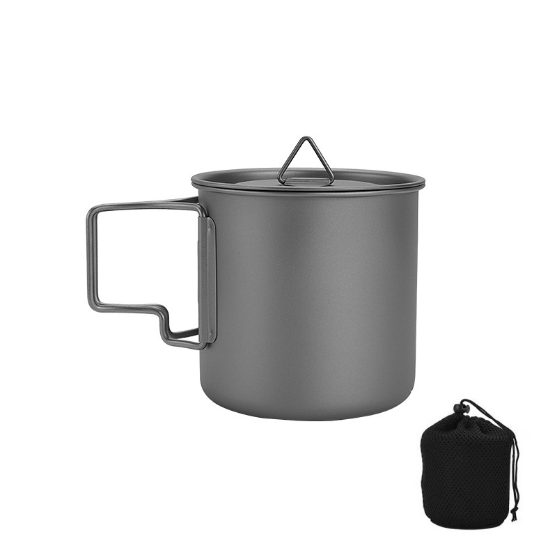 Camping Cooking Ware Set - Caneca de camping de titânio com