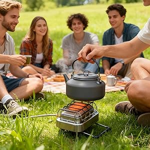 Camping Cooking With Gas - Aquecedor e Fogão Portátil 2 em