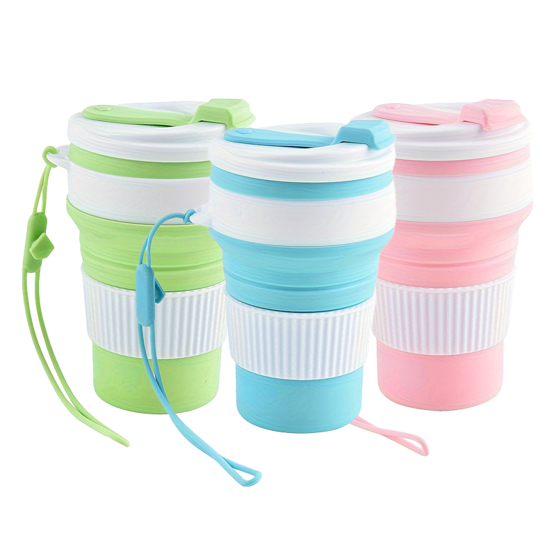 Camping Cooking Pot - Copo de Viagem Dobrável de Silicone,