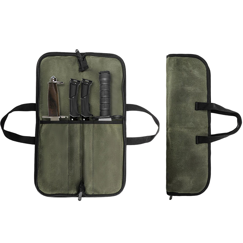 Camping Cooking Roll - Bolsa de Lona Encerada para Facas