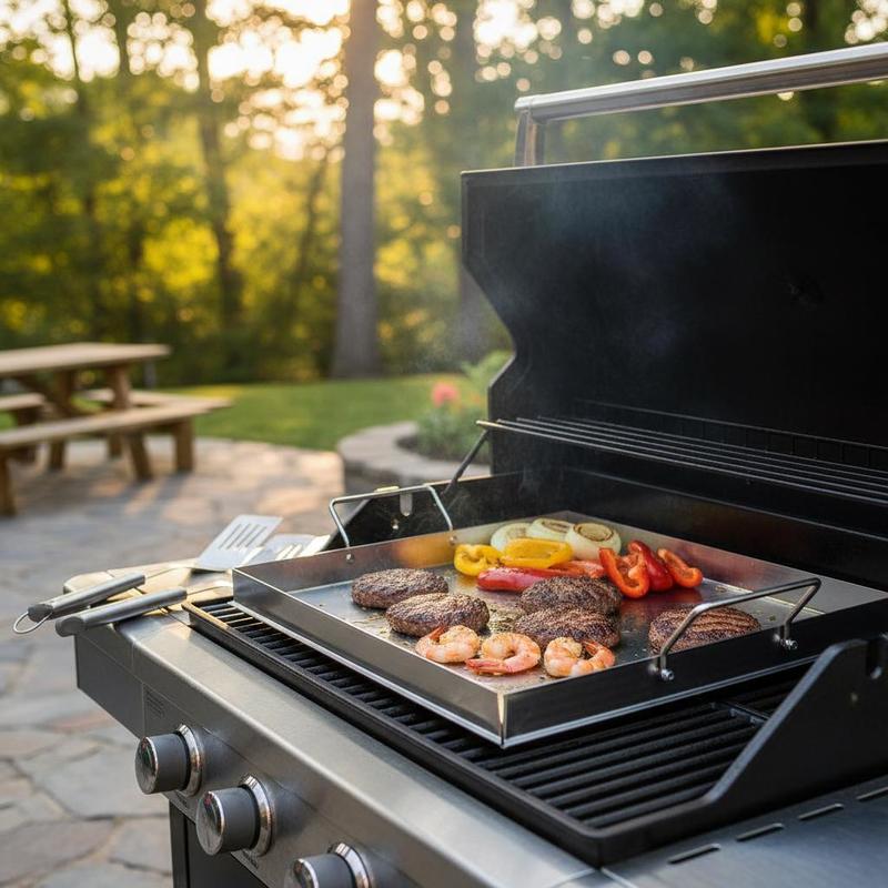 Camping Cooking Griddle - Chapa de Grelhar Universal Retangular 18x16