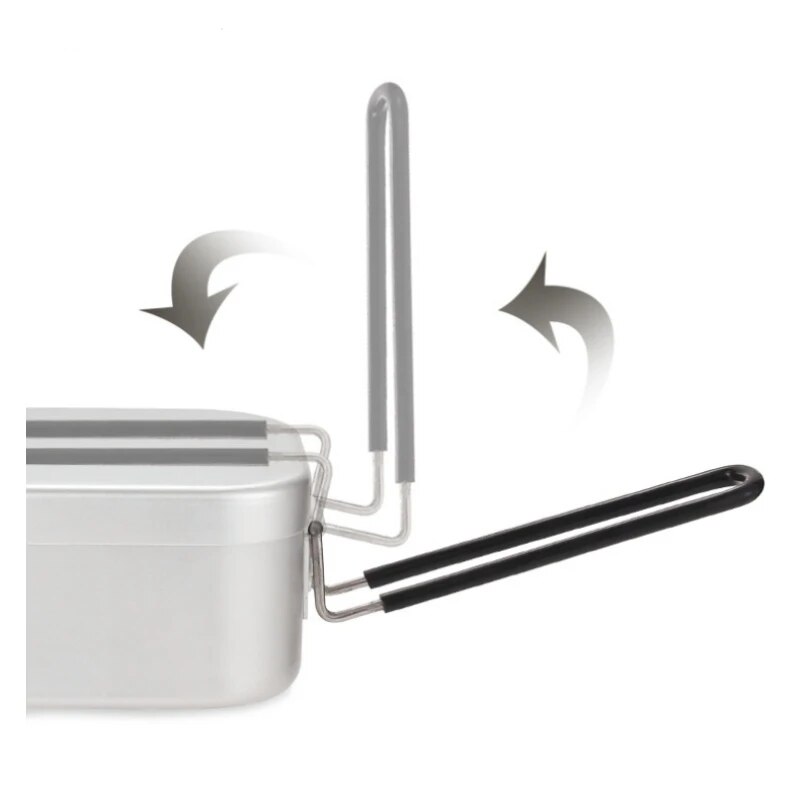 Camping Cooking Tray - Lancheiras de alumínio 800/1400ml, viagem, acampamento,