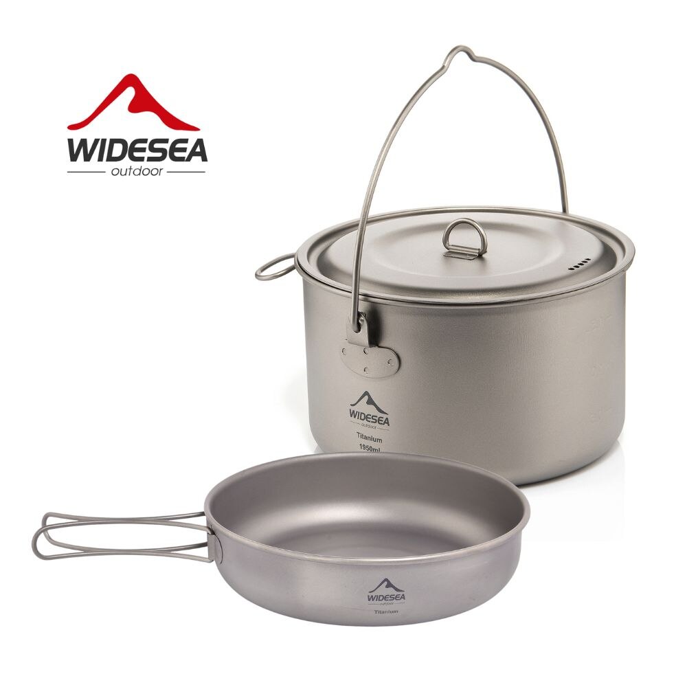 Camping Cooking Ware Set - Widesea-Conjunto De Panelas De Titânio, Camping