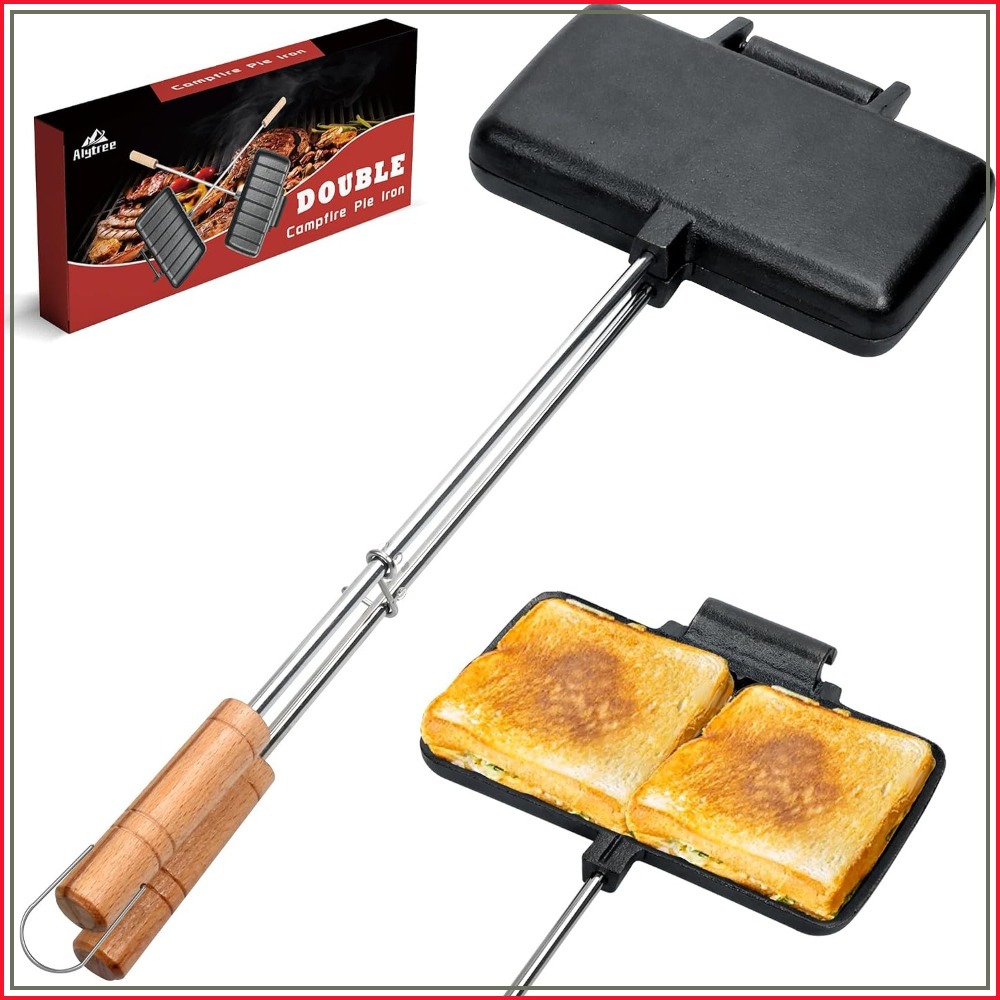 Camping Cooking Cast Iron - Ferro de Fazer Tortas Duplo para
