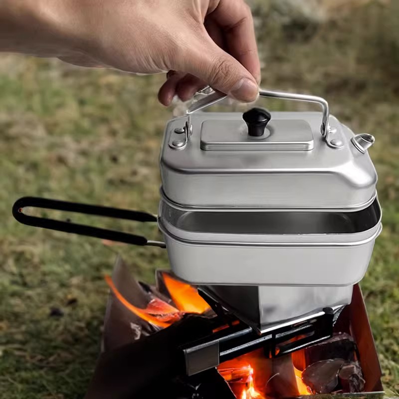 Camping Cooking Ware Set - Ultraleve Portátil Picnic Chaleira, Camping Bule,