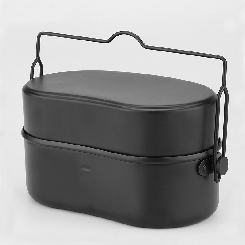 Camping Cooking Kit Box - Lancheira de alumínio panelas acampamento ao