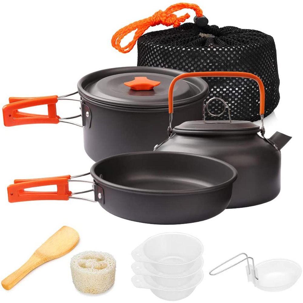 Camping Cooking Ware Set - 1 pçs/1 conjunto kit de panelas