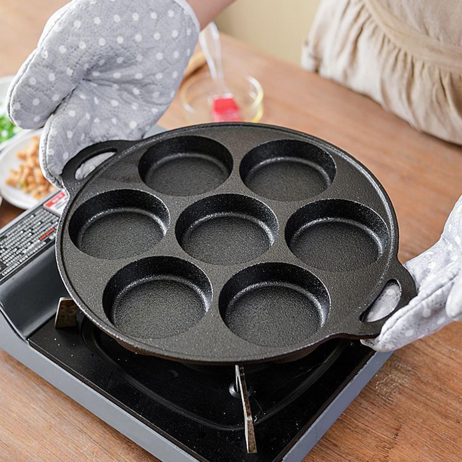 Camping Cooking Cast Iron - Panela plana antiaderente de ferro fundido,
