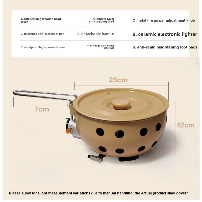 Camping Cooking Ware Set - Fogão Portátil a Butano para Acampamento,
