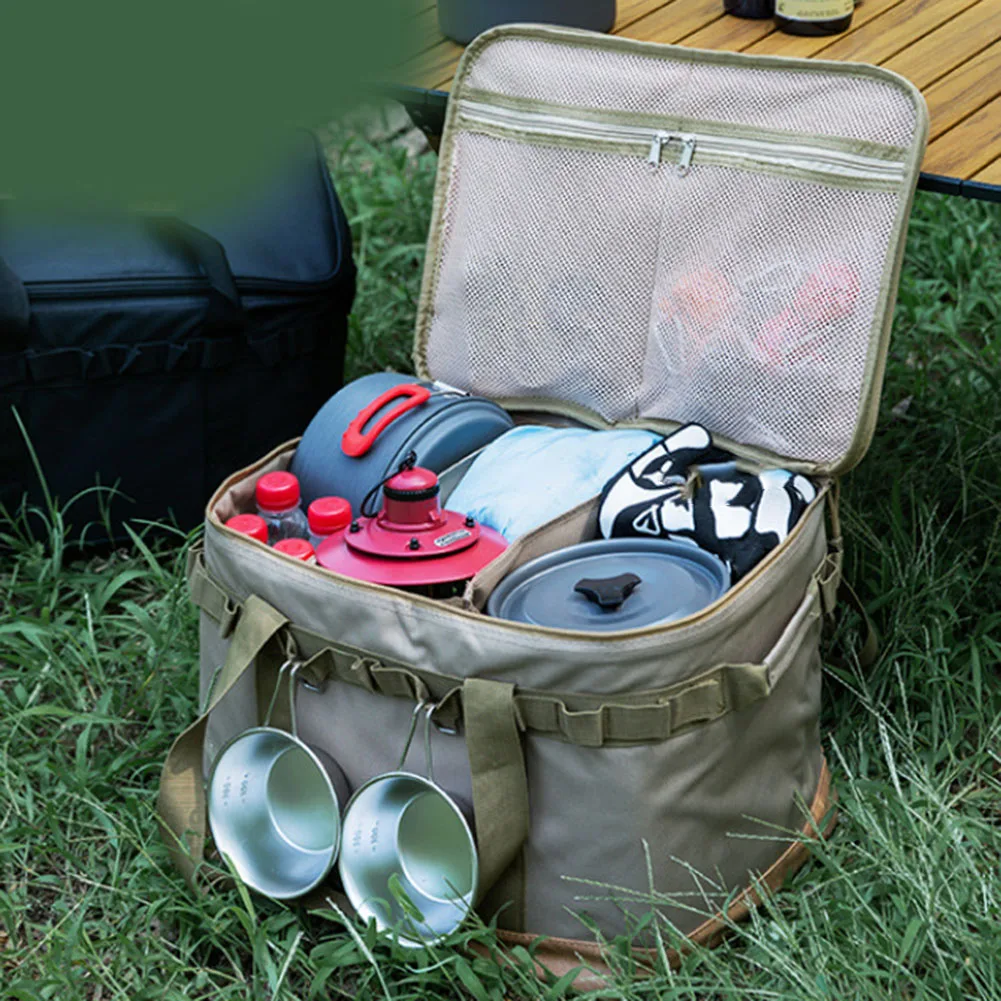 Camping Cooking Kit Box - Outdoor Camping Storage Bag, Tableware Tool