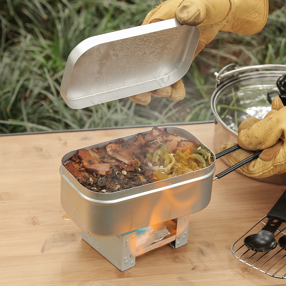 Camping Cooking Kit Box - Kit de bagunça de alumínio ao