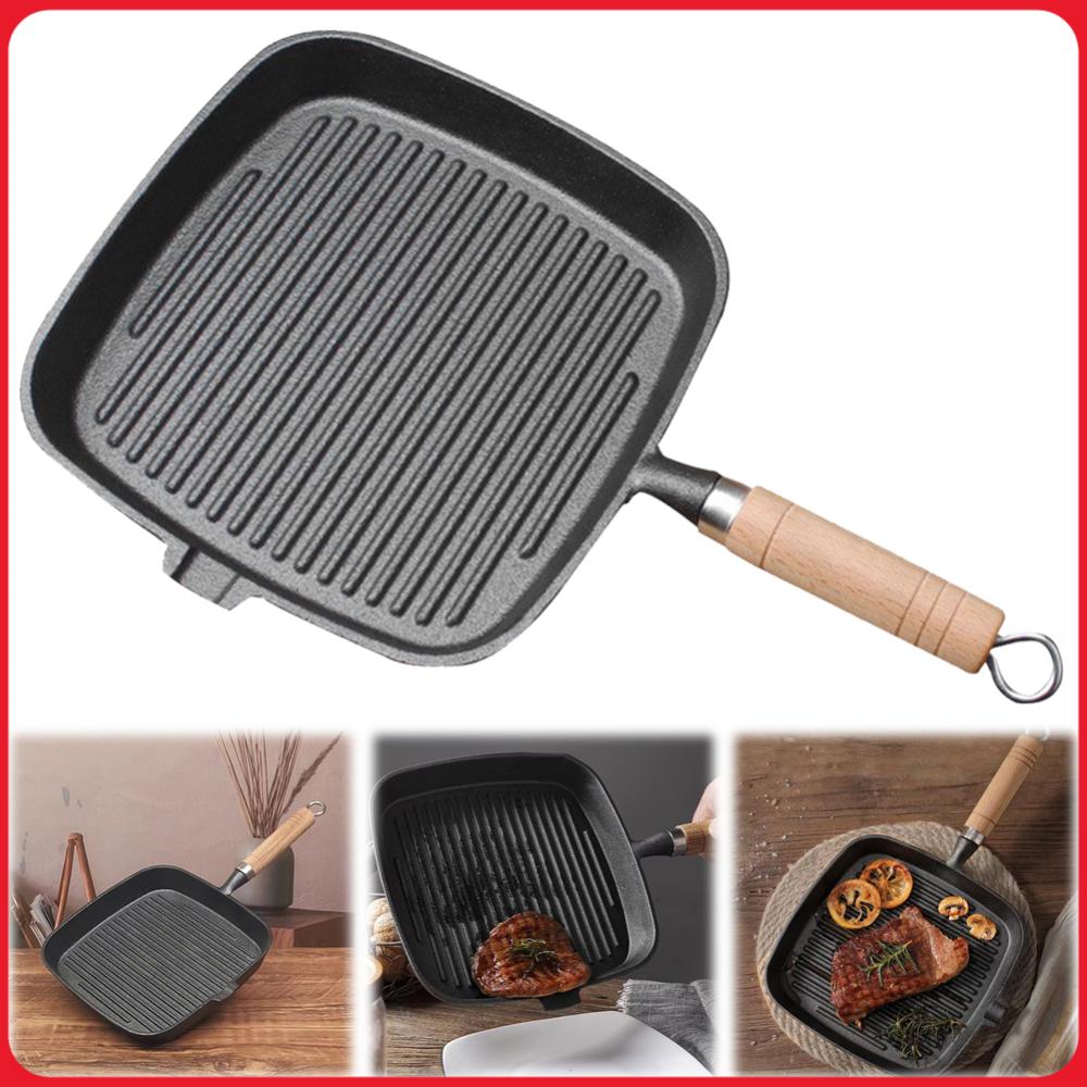 Camping Cooking Cast Iron - Panela de Ferro para Grelhar Bife