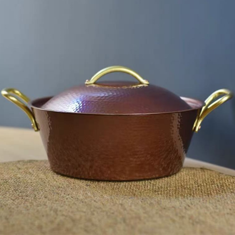 Camping Cooking Pot - Pote de cobre vintage artesanal, pote