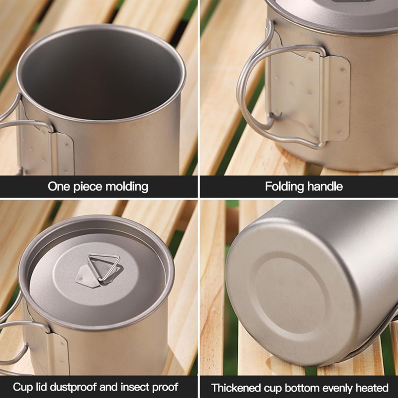 Caneca de camping de titânio c - Camping Cooking Ware Set avaliação e preço