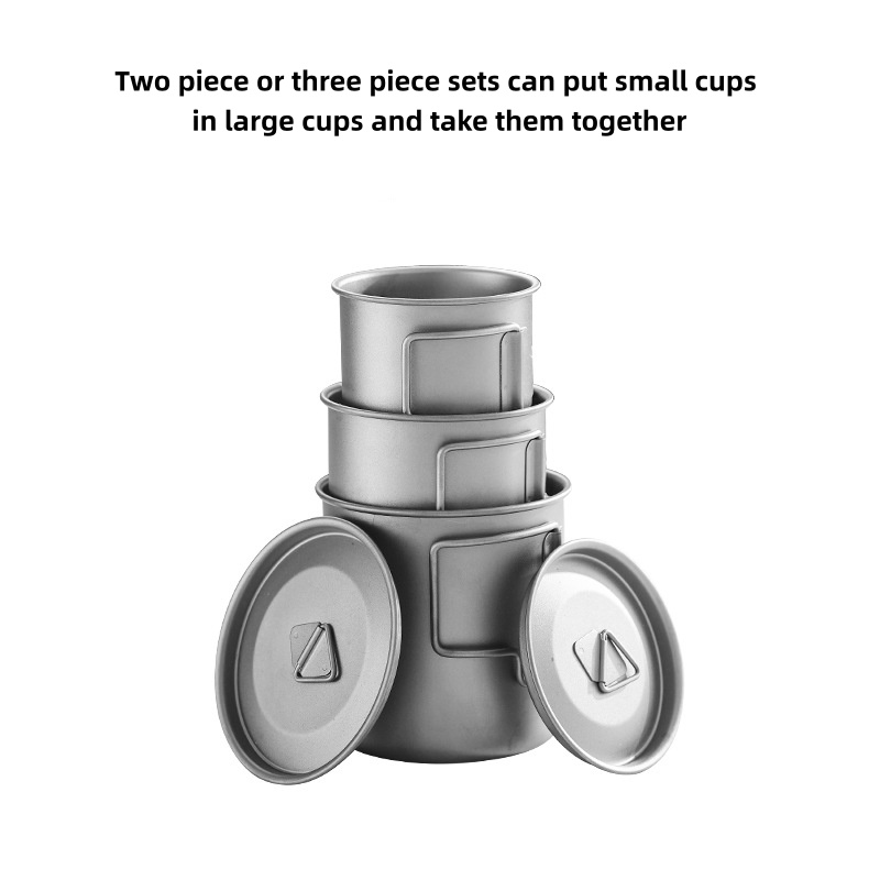Caneca de camping de titânio c - Camping Cooking Ware Set avaliação e preço