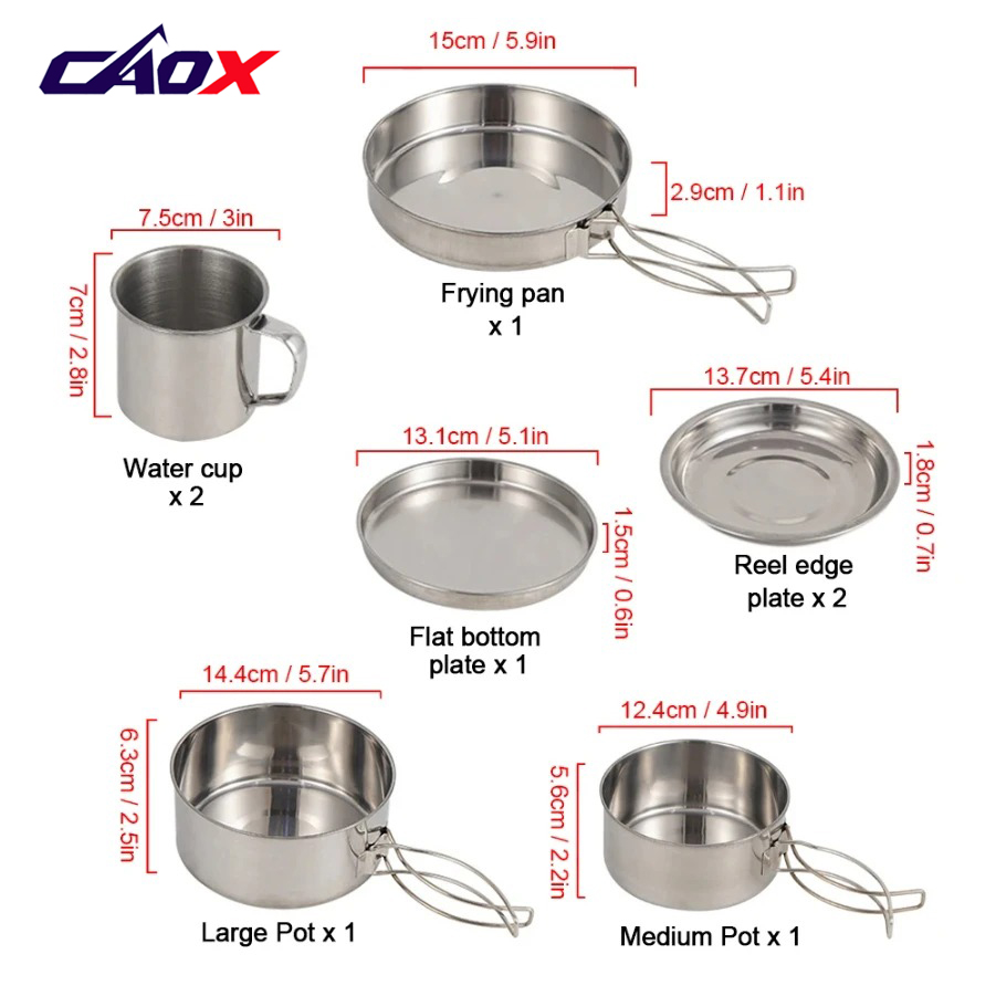 Conjunto de Utensílios de Camp - Camping Cooking Ware Set avaliação e preço