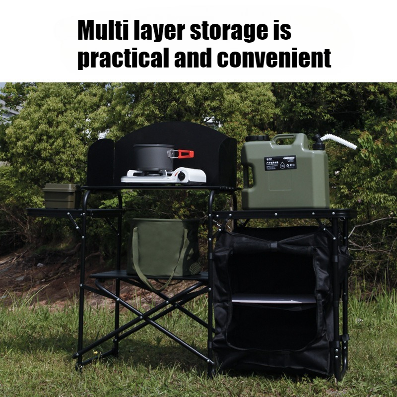 Armário de armazenamento dobrá - Camping Cooking Bench avaliação e preço