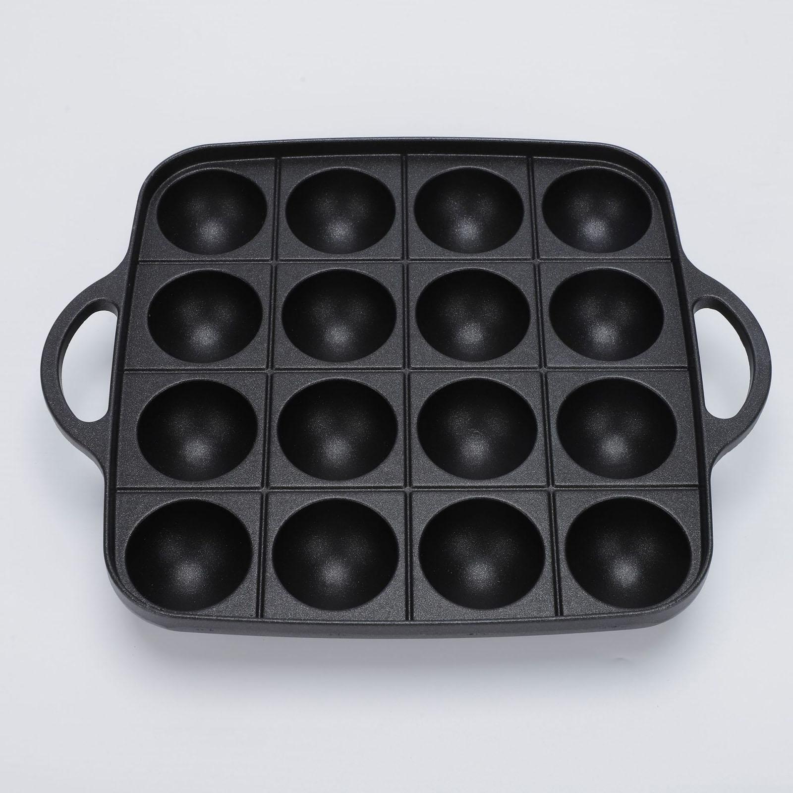 Takoyaki grill pan 16 cavidade - Camping Cooking Cast Iron avaliação e preço