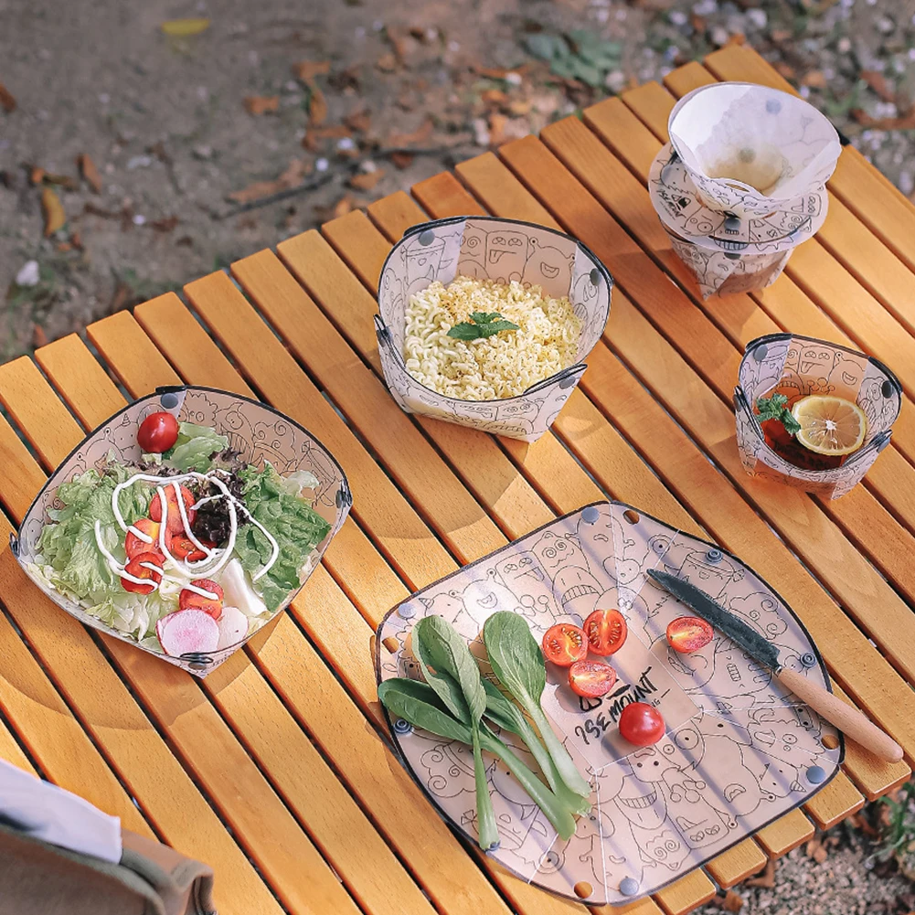 PP dobrável louça portátil aca - Camping Cooking Tray avaliação e preço