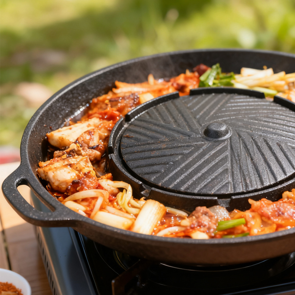 Kosun coreano churrasqueira pa - Camping Cooking Griddle avaliação e preço