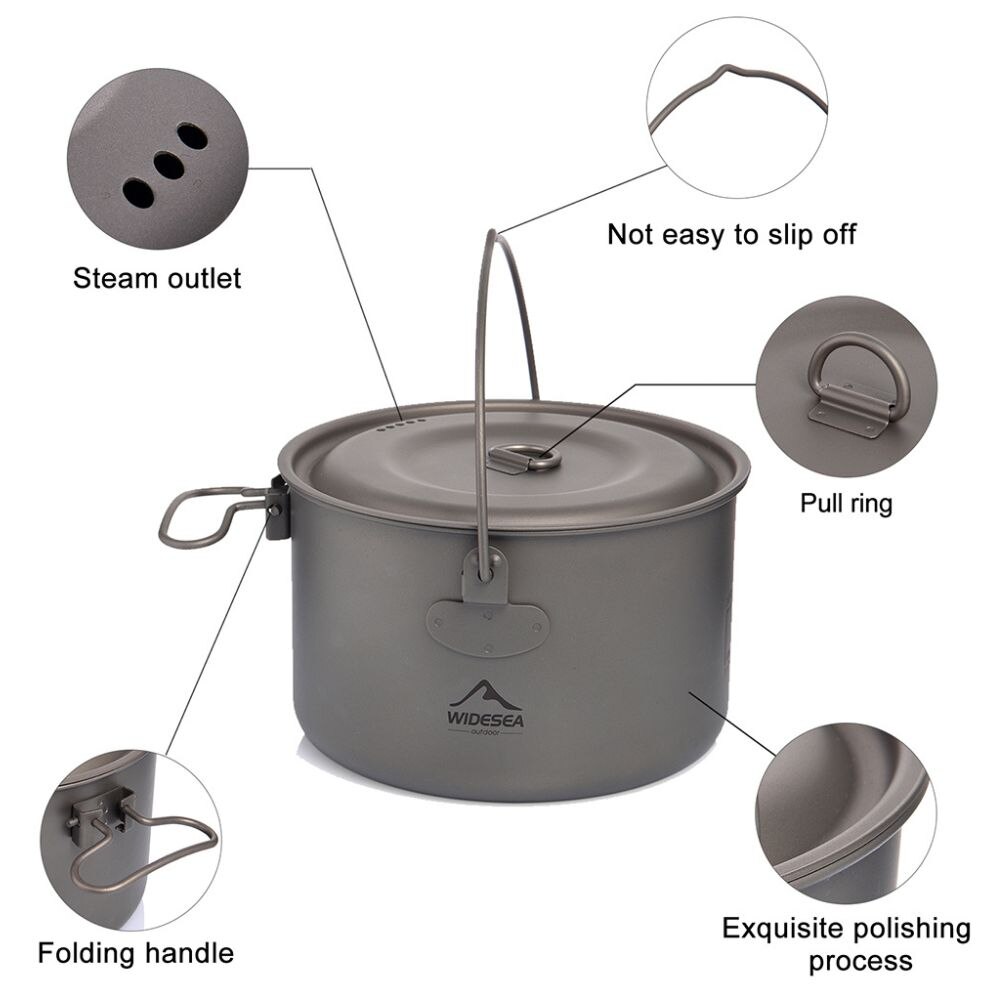 Widesea-Conjunto De Panelas De - Camping Cooking Ware Set avaliação e preço