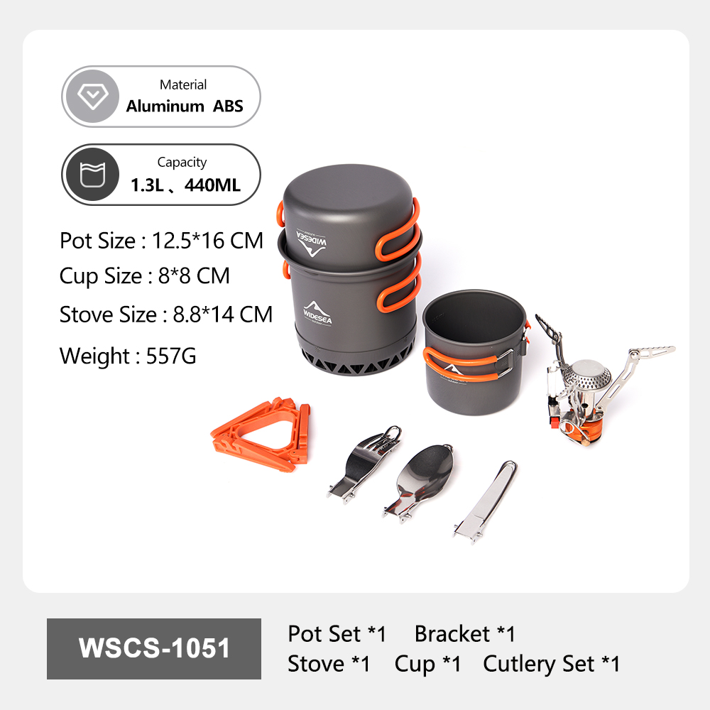 Widesea conjunto de panelas de - Camping Cooking Ware Set avaliação e preço