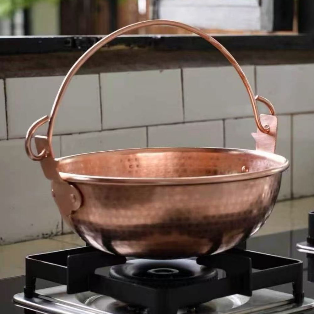 Pote de suspensão de cobre vin - Camping Cooking Pot avaliação e preço