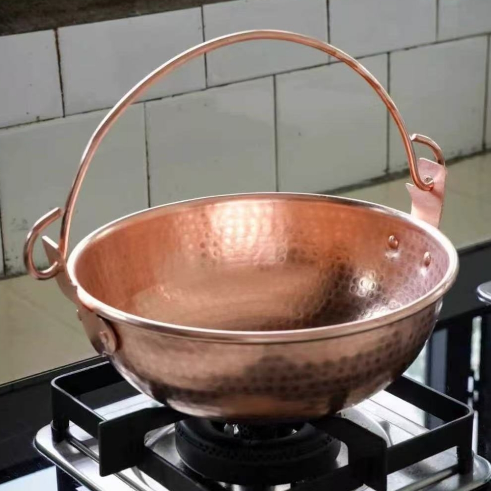 Pote de suspensão de cobre vin - Camping Cooking Pot avaliação e preço