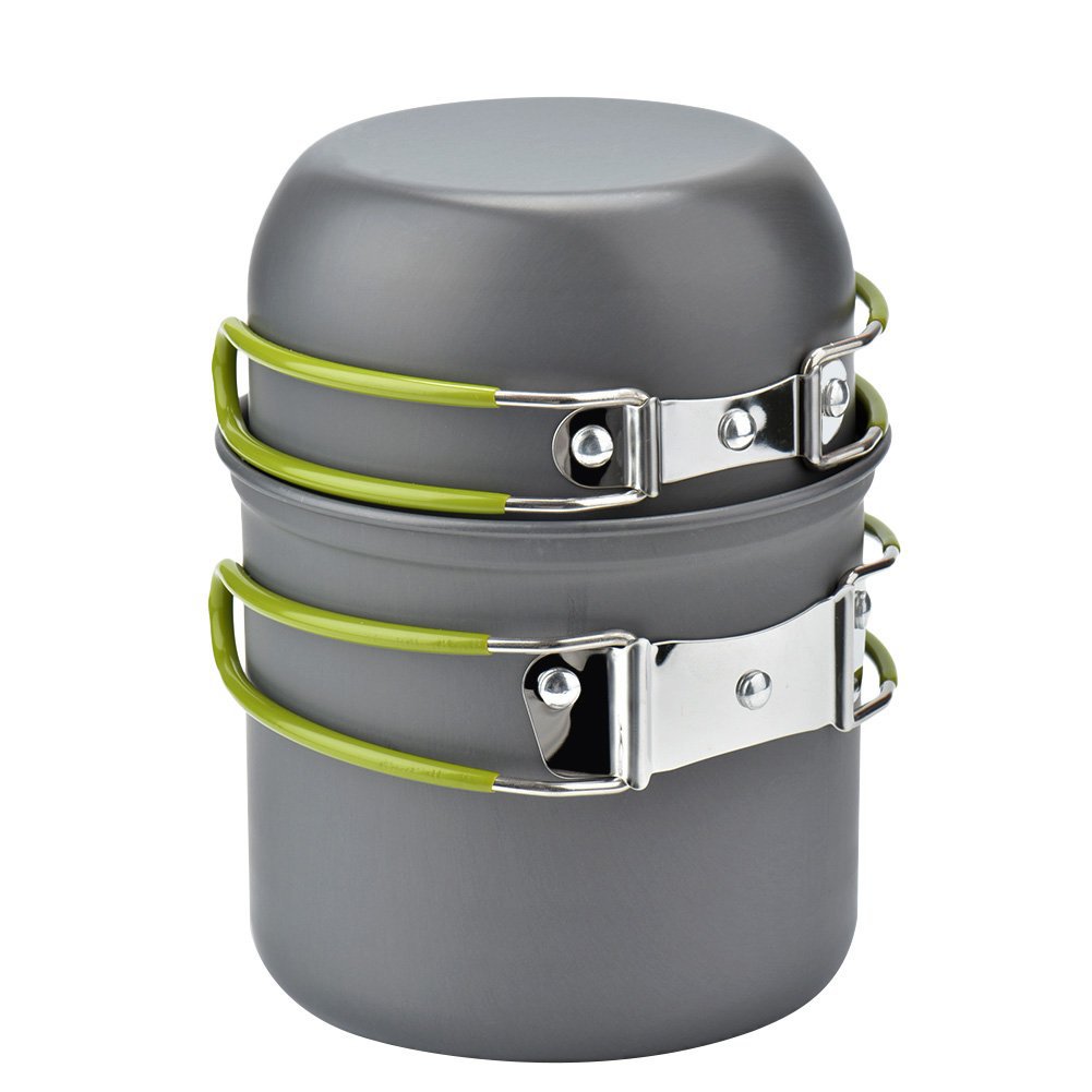 Kit de panelas de acampamento  - Camping Cooking Kit Box avaliação e preço