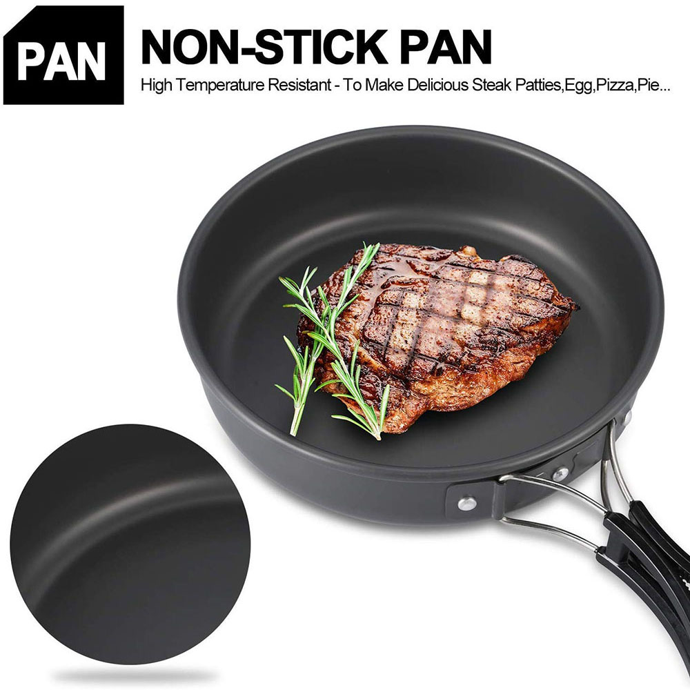 Conjunto de panelas antiaderen - Camping Cooking Ware Set avaliação e preço