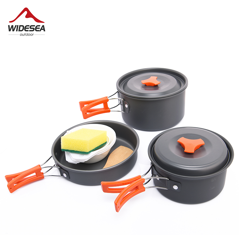 Widesea conjunto de panelas pa - Camping Cooking Ware Set avaliação e preço