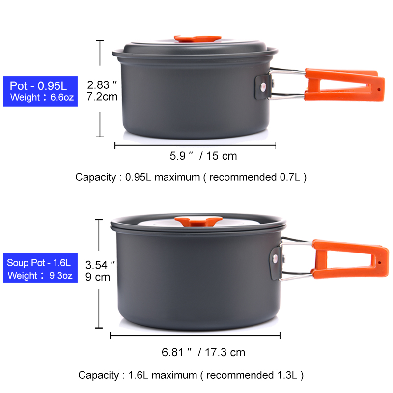 Widesea conjunto de panelas pa - Camping Cooking Ware Set avaliação e preço