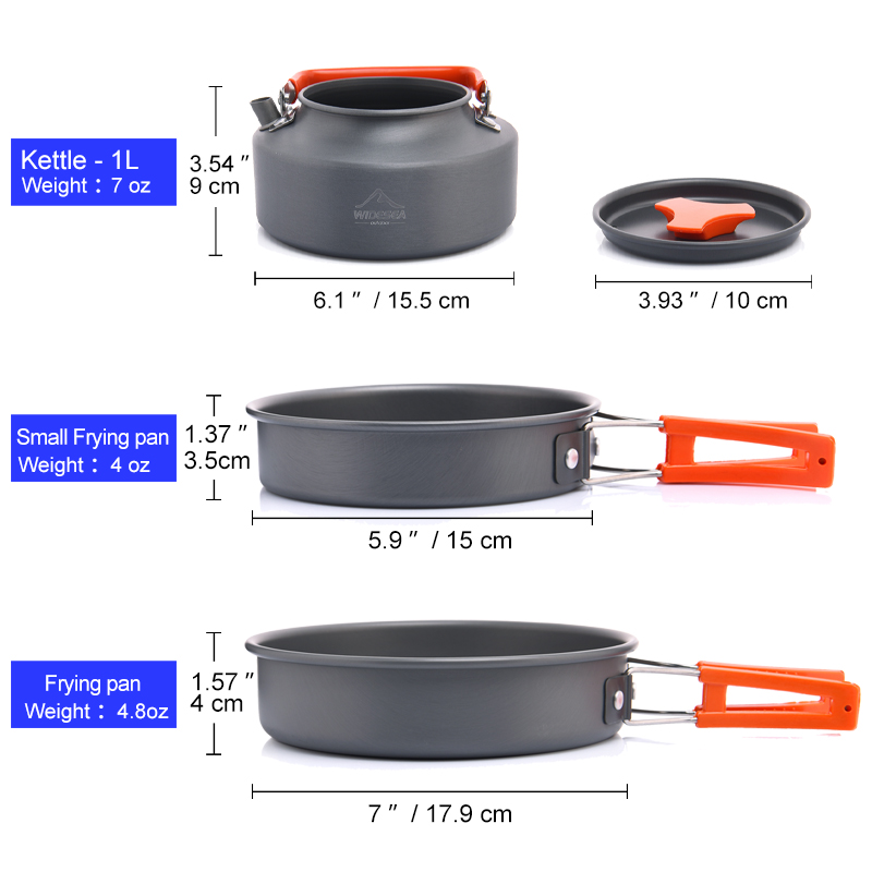 Widesea conjunto de panelas pa - Camping Cooking Ware Set avaliação e preço