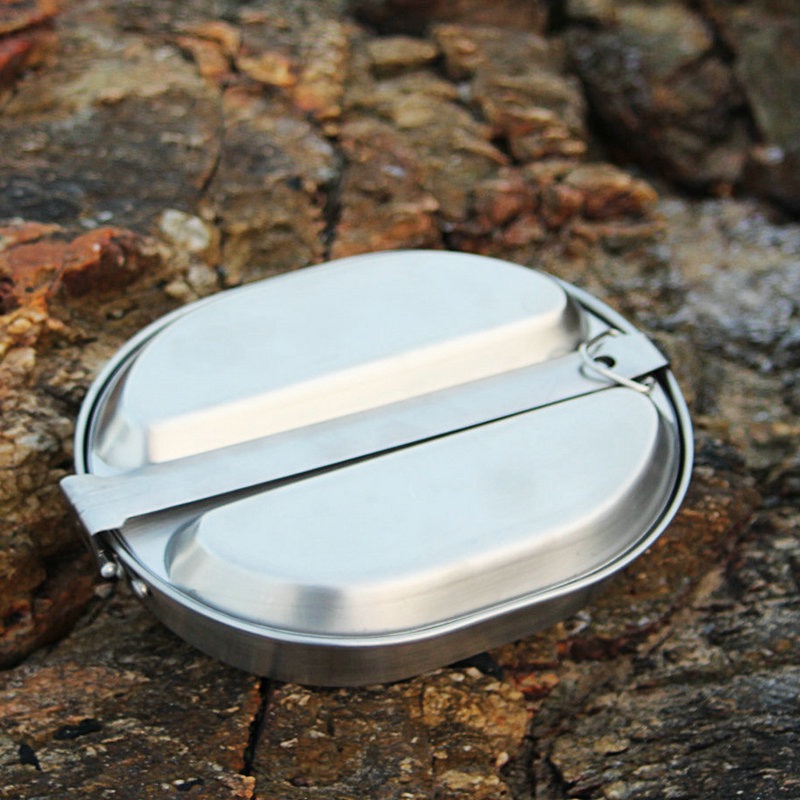 US Mess Kit Militar, Estanho R - Camping Cooking Kit Box avaliação e preço