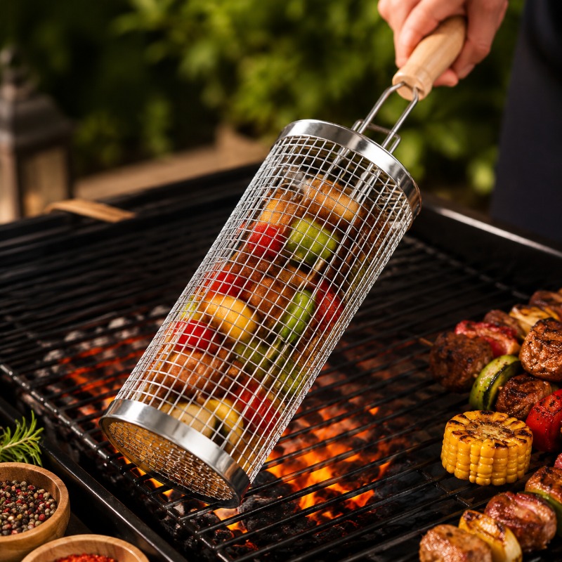 Conjunto de Cestas Redondas pa - Camping Cooking Griddle avaliação e preço