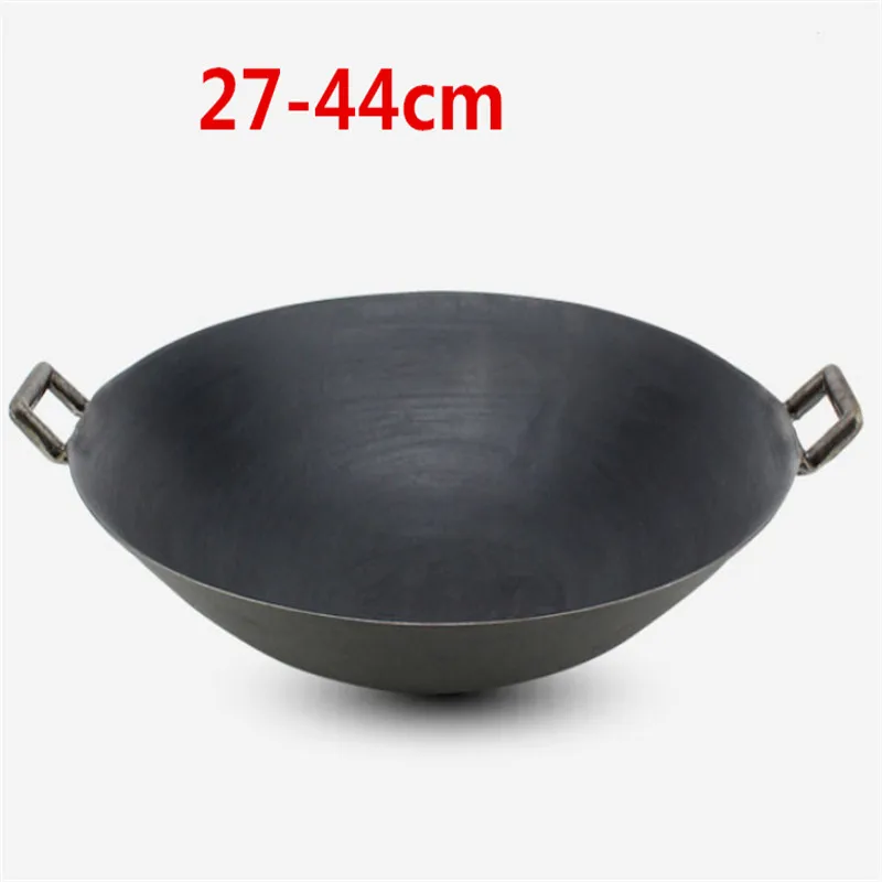 Panela wok de ferro fundido co - Camping Cooking Without Gas avaliação e preço