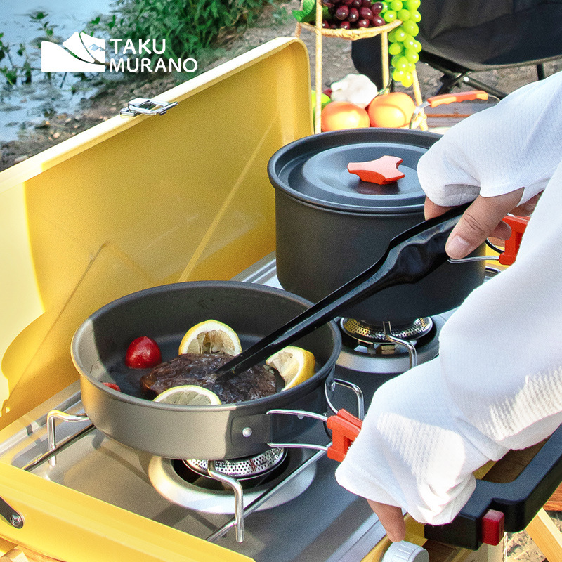 Conjunto de utensílios de cozi - Camping Cooking Ware Set avaliação e preço