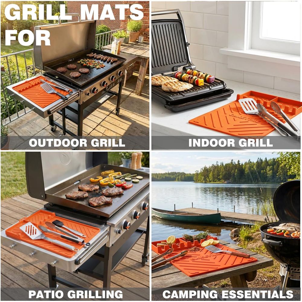 Tapetes de Silicone para Grelh - Camping Cooking Griddle avaliação e preço