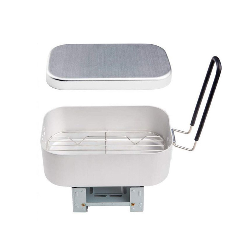 Kit de bagunça de alumínio ao  - Camping Cooking Kit Box avaliação e preço