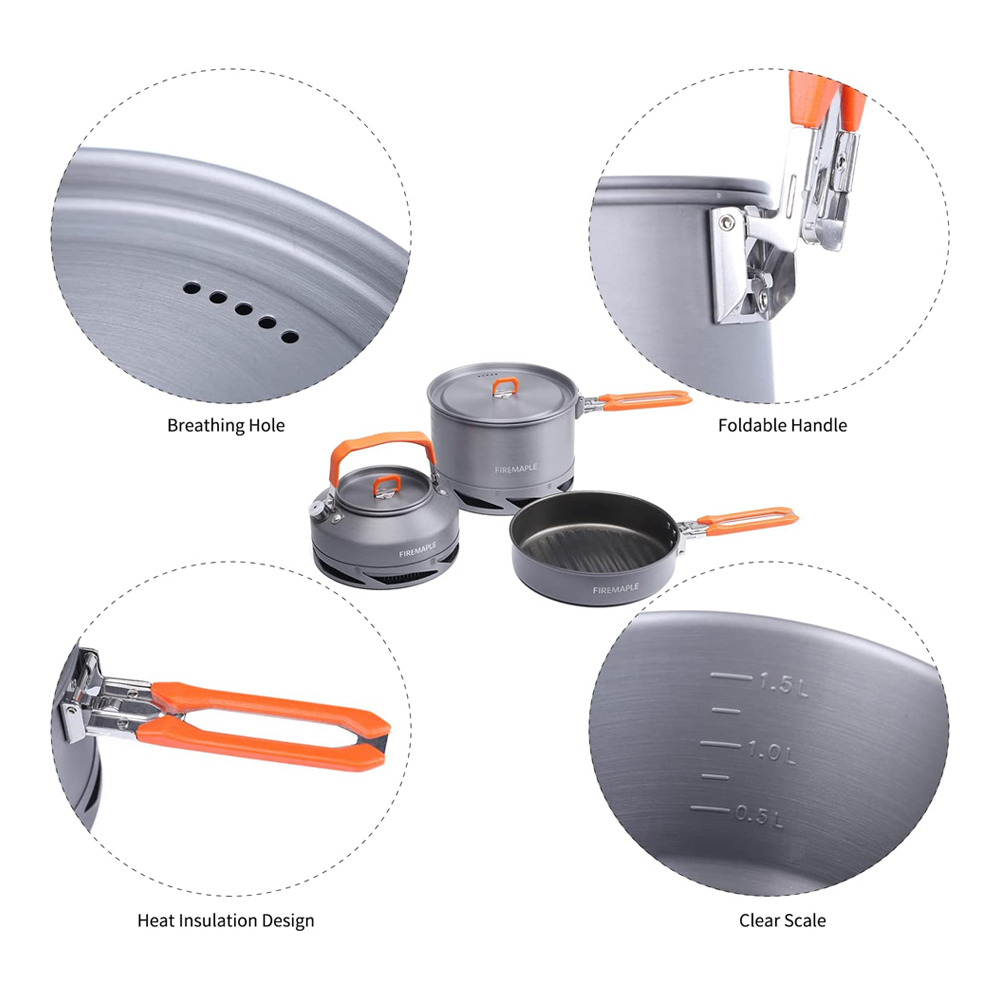 Fire Maple-Camping Panelas, Ut - Camping Cooking Ware Set avaliação e preço