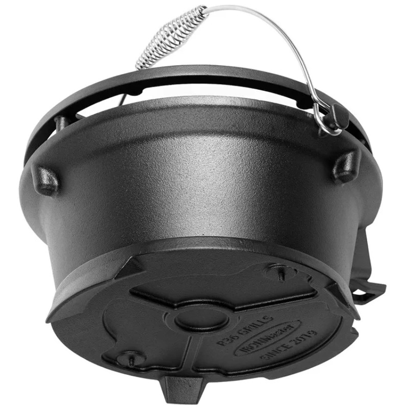Grelhador a carvão redondo, ch - Camping Cooking Cast Iron avaliação e preço