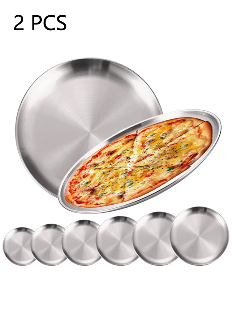 2 Peças de Pratos Redondos de  - Camping Cooking Tray avaliação e preço