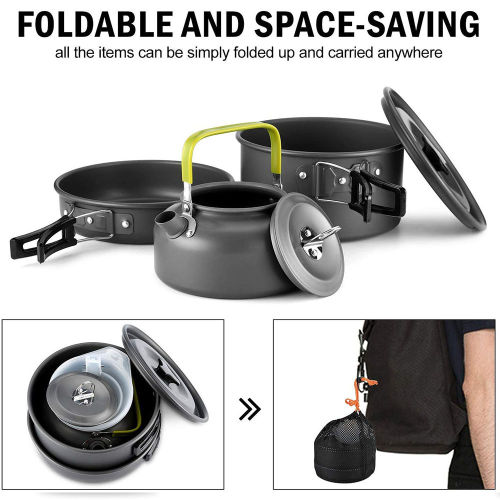 Conjunto de Utensílios de Cozi - Camping Cooking Pot avaliação e preço