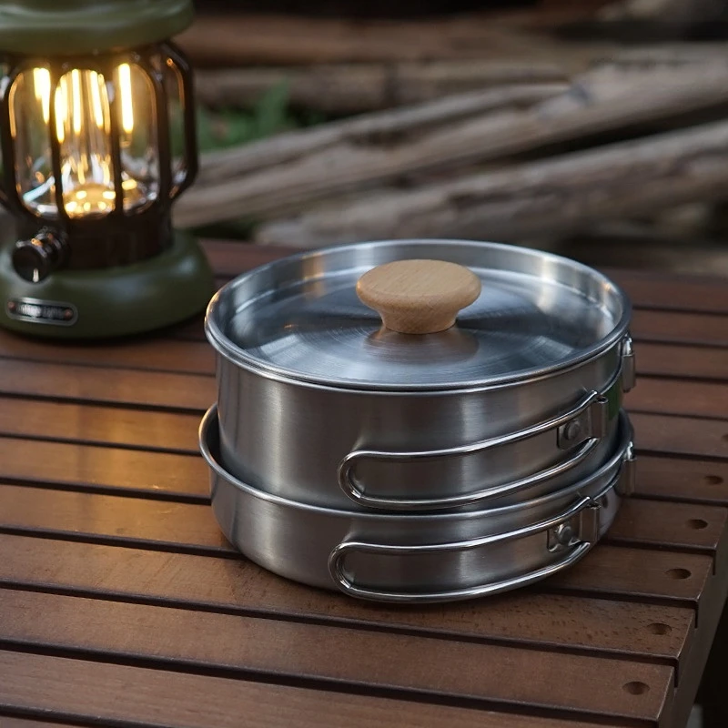 Conjunto de panelas dobráveis  - Camping Cooking Kit Box avaliação e preço