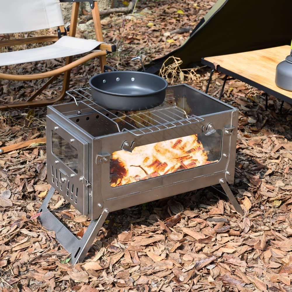 Fogão de barraca portátil de a - Camping Cooking Cast Iron avaliação e preço