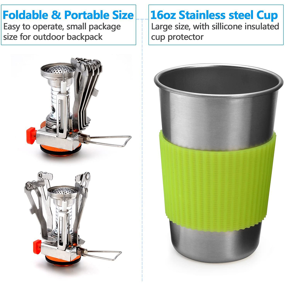 Kit de panelas de acampamento  - Camping Cooking Ware Set avaliação e preço