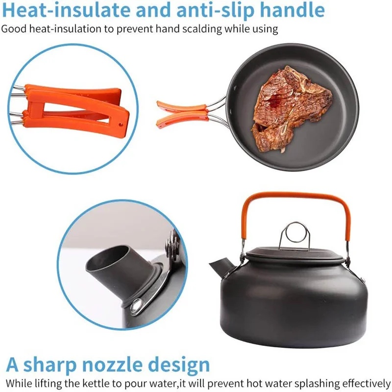 Conjunto de utensílios de cozi - Camping Cooking Ware Set avaliação e preço
