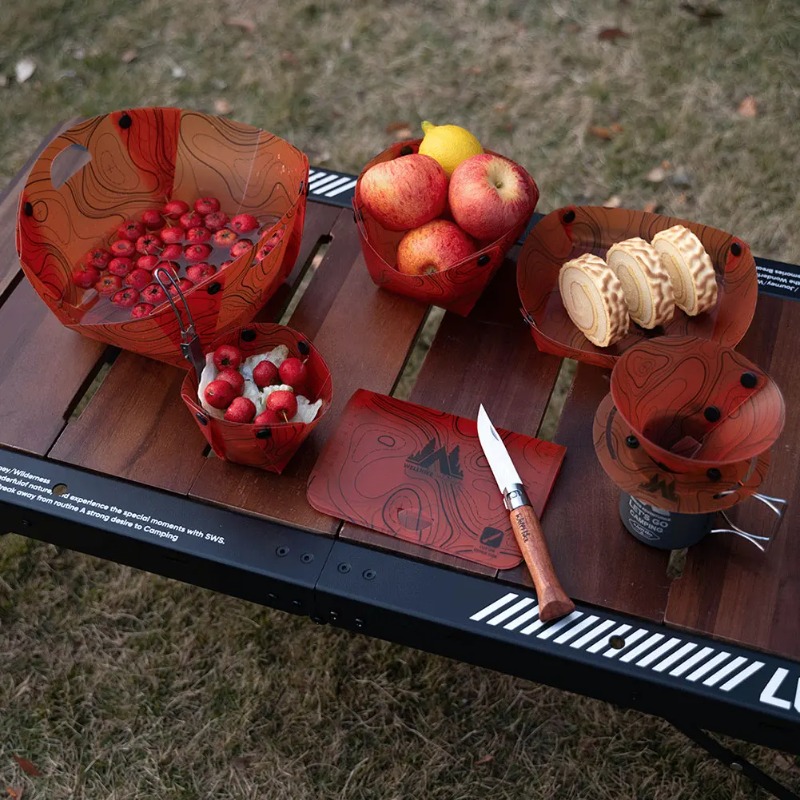 Dobrável acampamento talheres  - Camping Cooking Tray avaliação e preço